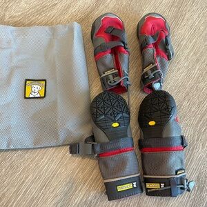 RuffWear XXS Dog Boots in Gray and Red
